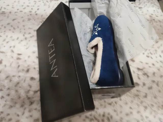 Zapatillas ANTEA Azul con Copo Nieve