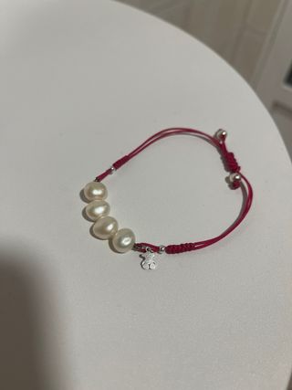 Pulsera Tous Roja con Perlas