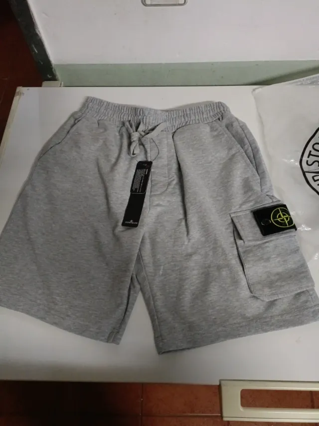 Stone Island Pantalones Cortos Grises