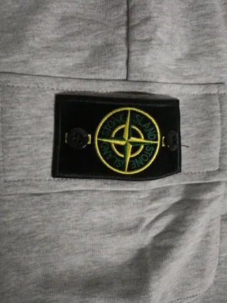 Stone Island Pantalones Cortos Grises