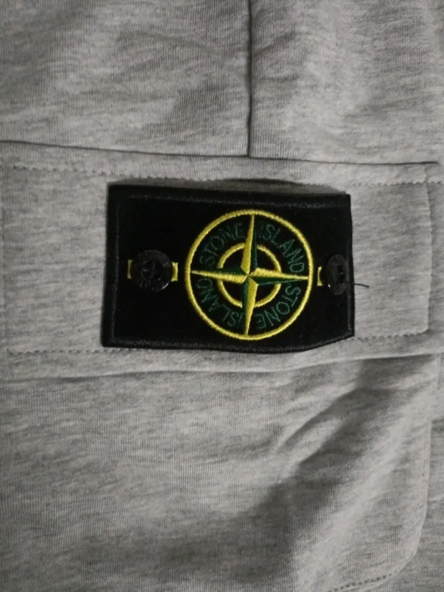Stone Island Pantalones Cortos Grises