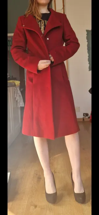 Cappotto Hugo Boss Lana Rosso Invernale