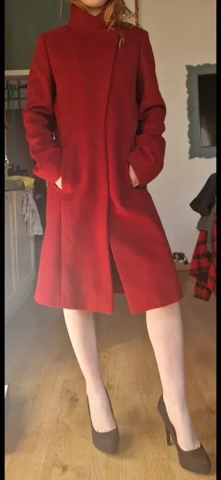 Cappotto Hugo Boss Lana Rosso Invernale