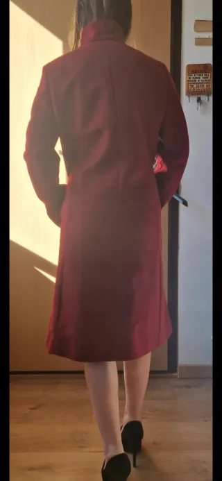 Cappotto Hugo Boss Lana Rosso Invernale