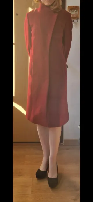 Cappotto Hugo Boss Lana Rosso Invernale