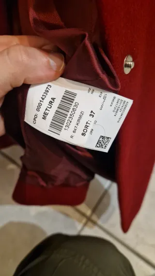 Cappotto Hugo Boss Lana Rosso Invernale