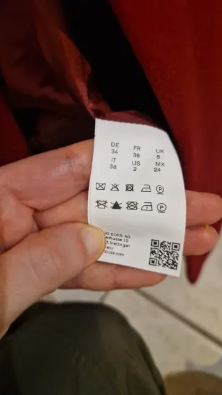 Cappotto Hugo Boss Lana Rosso Invernale