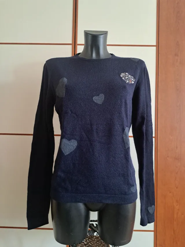 Maglia Biancò con cuori taglia M/L