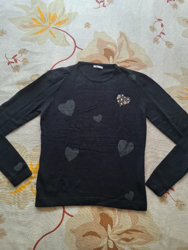 Maglia Biancò con cuori taglia M/L