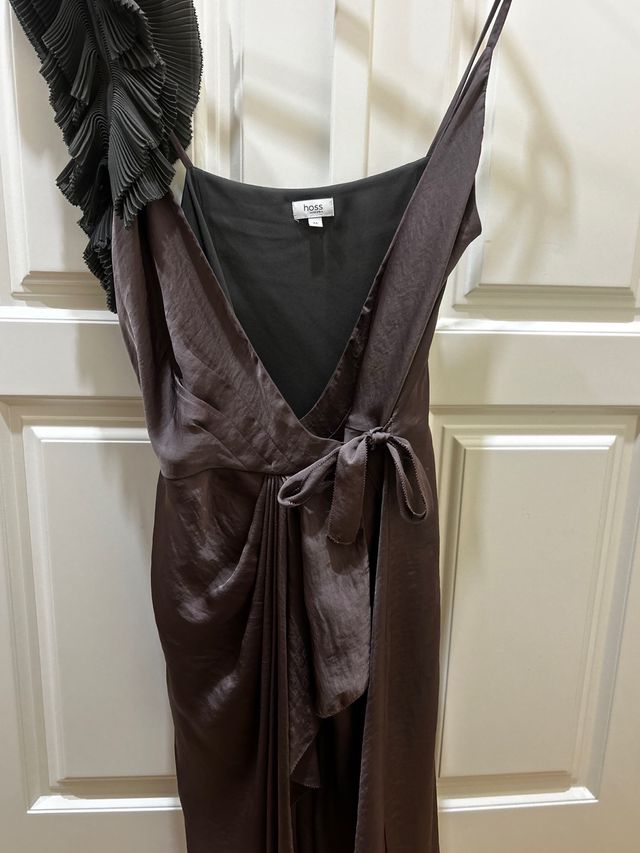 Vestido Hoss Intropia fiesta marrón