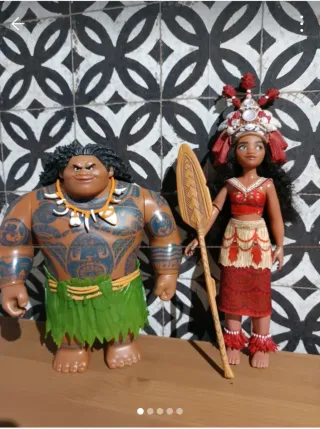 Muñecos Moana Disney Maui y Moana