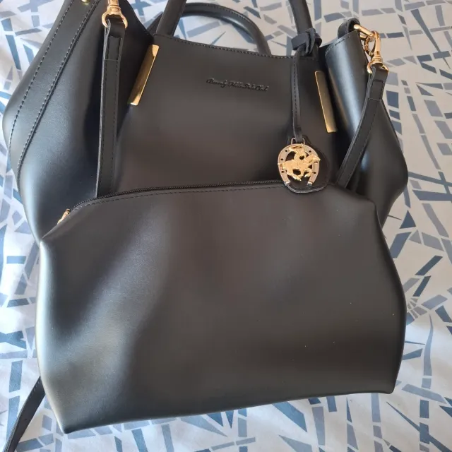 Bolso Piel Negro Beverly Hills Polo Club