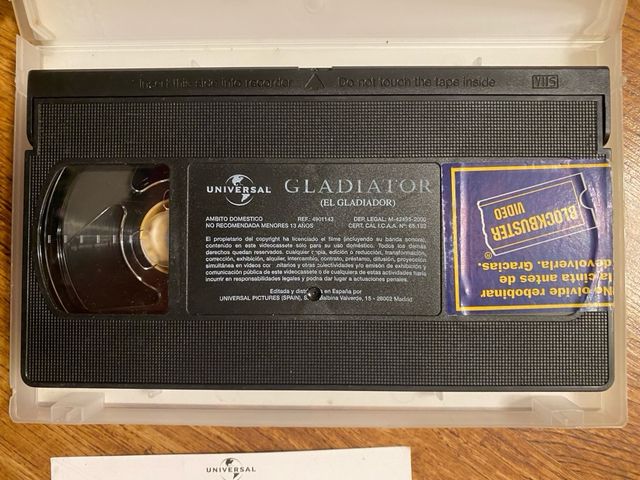 Gladiator VHS Película Ridley Scott