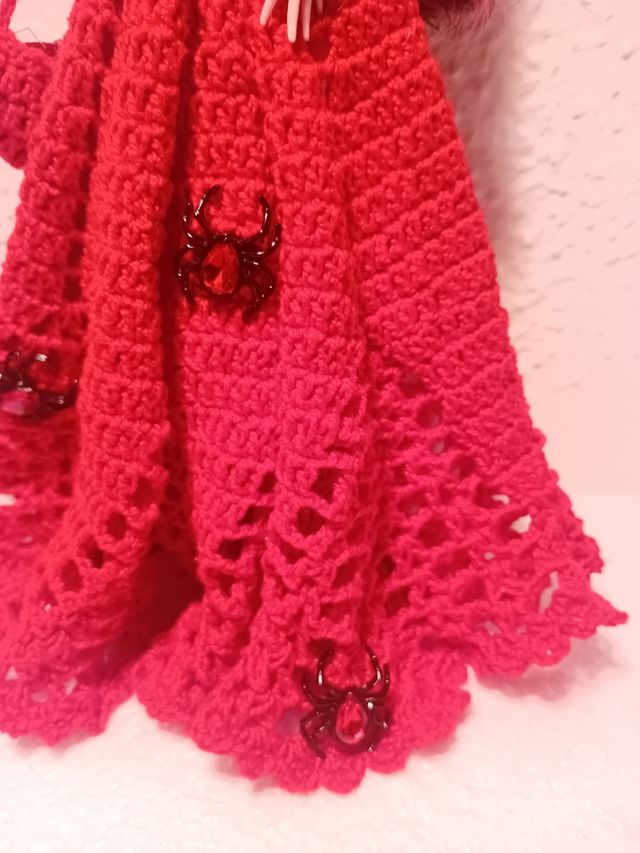 Vestido rojo victoriano para Monster High