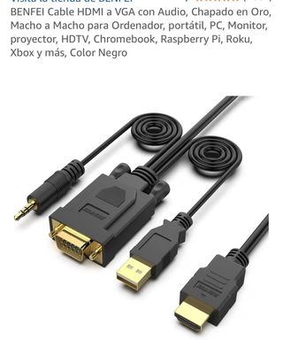 Cable HDMI a VGA BENFEI con Audio Negro