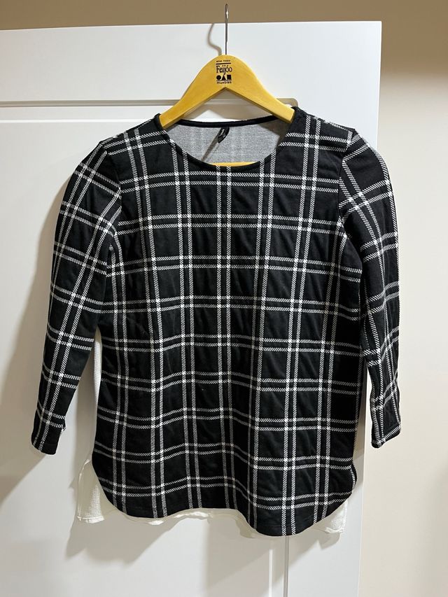 Camiseta cuadros mujer