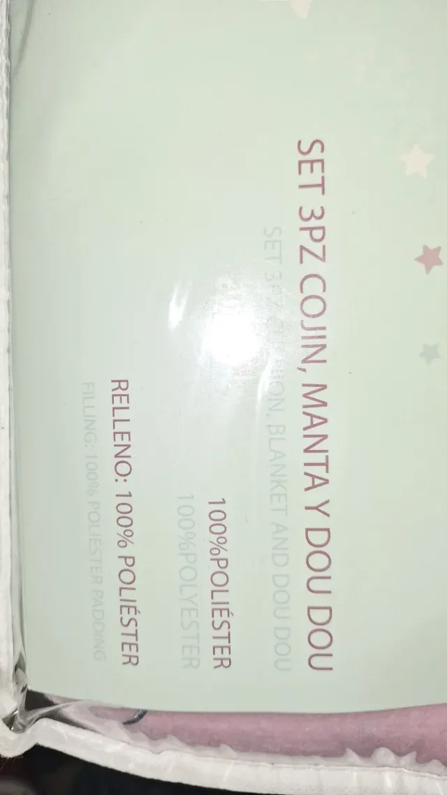 Set 3pz Cojin, Manta y Dou Dou Rosa