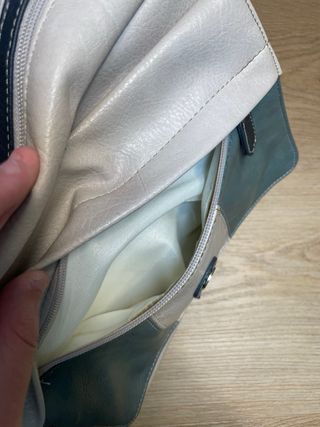 Borsa a tracolla bianco e azzurro – come nuova