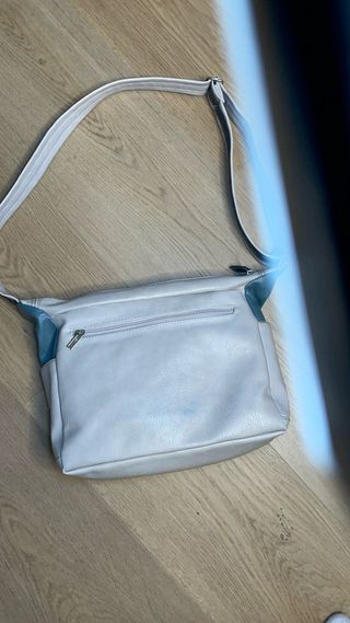 Borsa a tracolla bianco e azzurro – come nuova