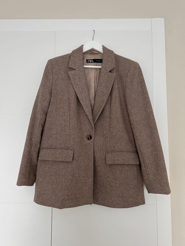 Chaqueta Zara Lana Marrón
