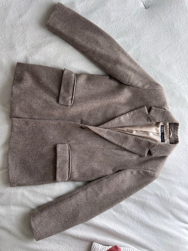 Chaqueta Zara Lana Marrón