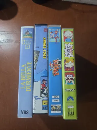 Lote 4 VHS Películas Animadas Español