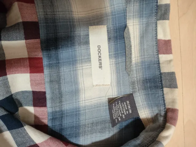 Camisa cuadros Dockers azul y roja