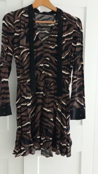 Vestido estampado cebra