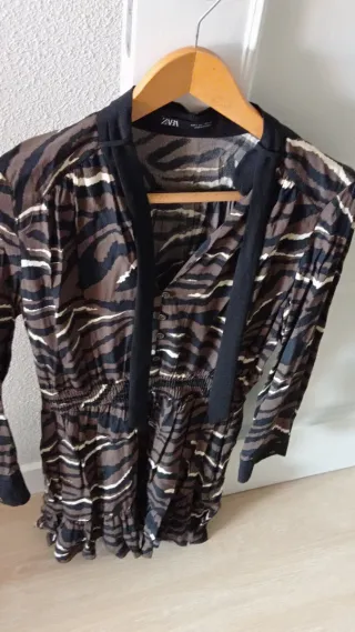 Vestido estampado cebra