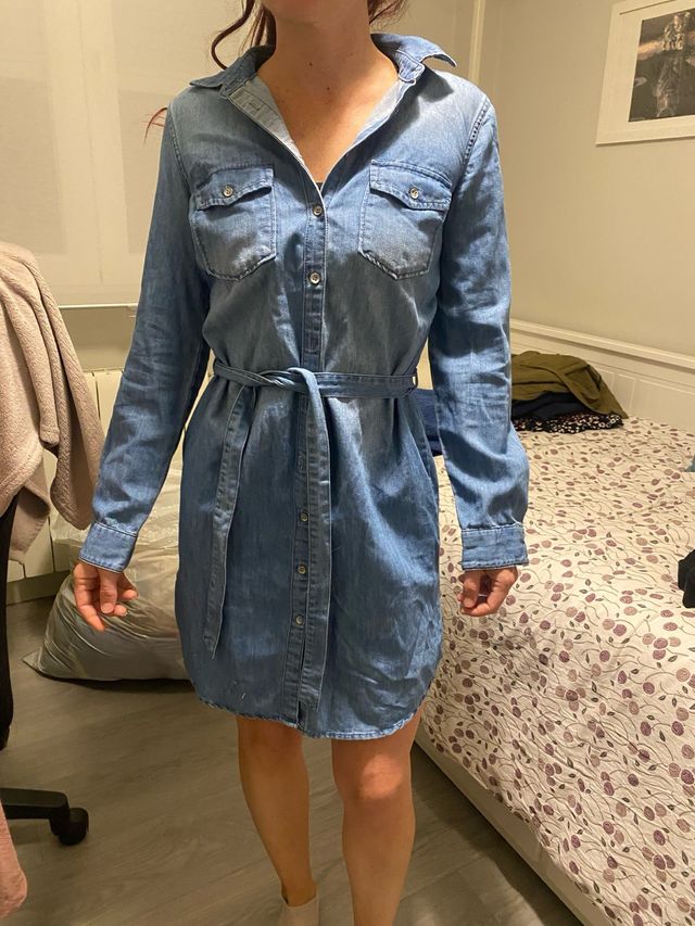 Vestido vaquero Springfield manga larga T.34