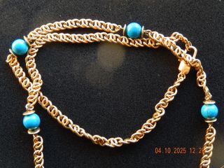 Collana Vintage Oro con Pietre Turchesi