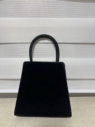 Bolso de mano terciopelo negro