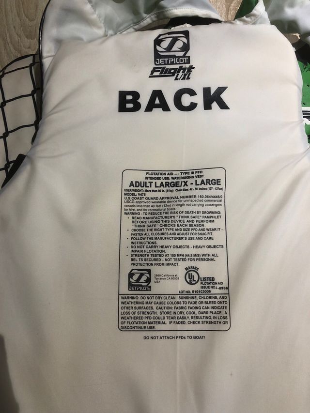 Chaleco Jet Pilot Talla L/XL