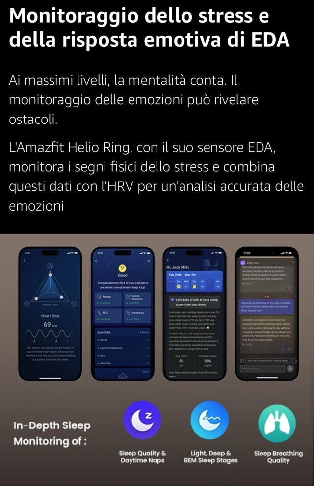 Amazfit Helio Ring Taglia 8 Oro