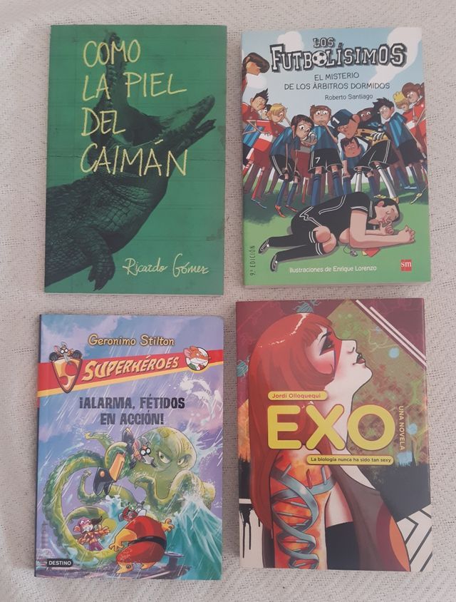 Lote 4 libros infantiles juveniles.