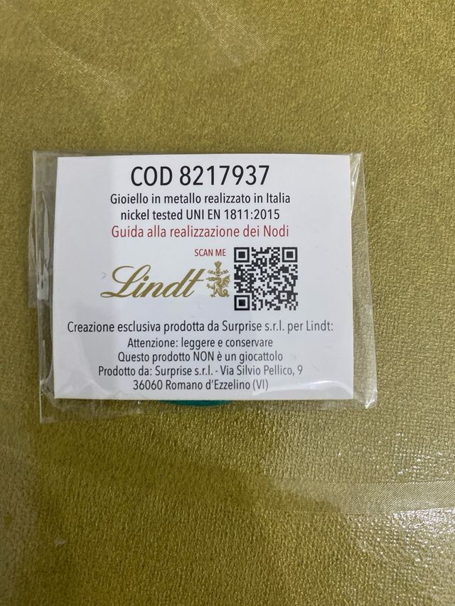 Gioiello Lindt Tartaruga Argento