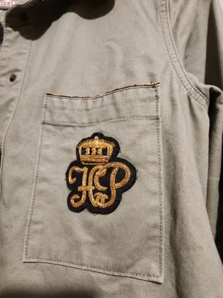 Camisa Highly Preppy S Caqui Bordado Corona HP