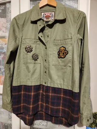 Camisa Highly Preppy S Caqui Bordado Corona HP