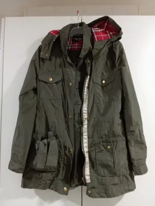 Parka con capucha mujer verde