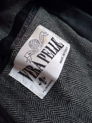 Giacca Pelle Uomo Vintage Nera Vera Pelle BARONE