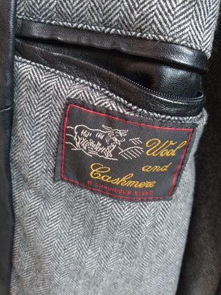 Giacca Pelle Uomo Vintage Nera Vera Pelle BARONE