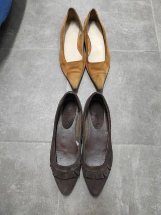 Lote 2 pares zapatos talla 39