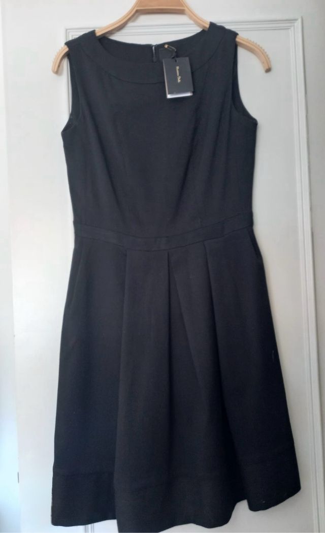 Vestido negro sin mangas Massimo Dutti
