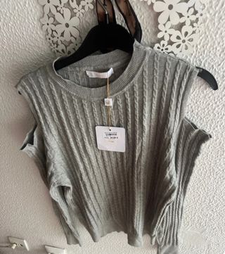 Jersey OCCULT gris hombros descubiertos