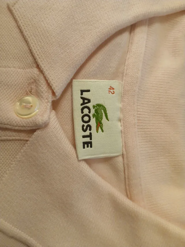 Polo Lacoste Mujer Talla 42 Rosa ORIGINAL