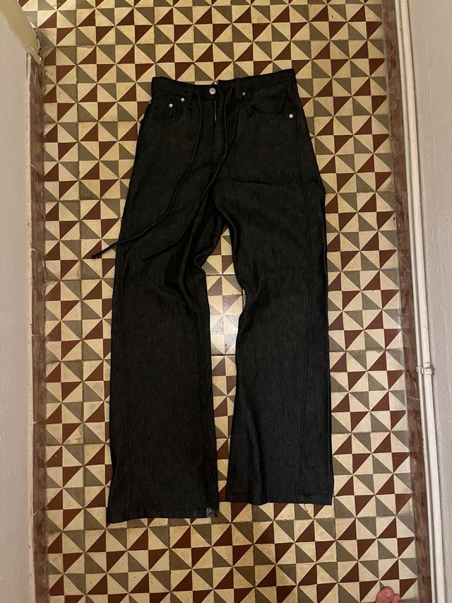 Pantalones anchos rectos baggy negros