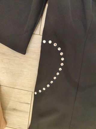 Vestido negro blazer con pedrería