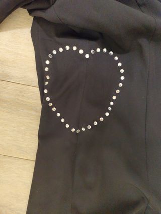 Vestido negro blazer con pedrería