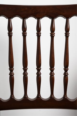 6 Sillas de Comedor Madera y Tela