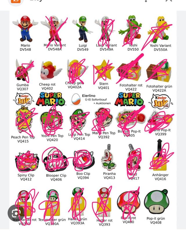 Figuras Súper Mario Kinder Joy